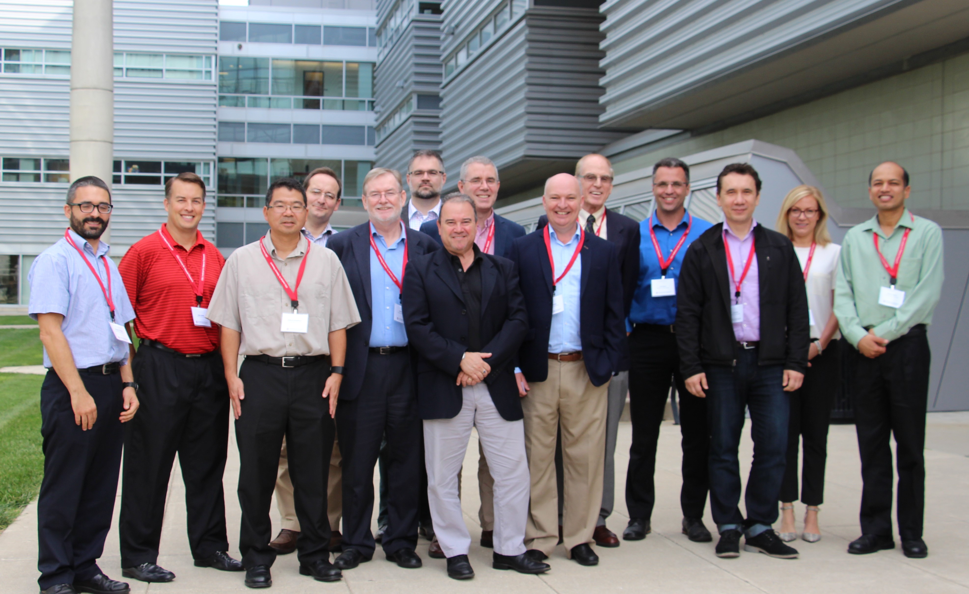 Researchers from Ohio State and Tyndall National Institute take a break during their workshop