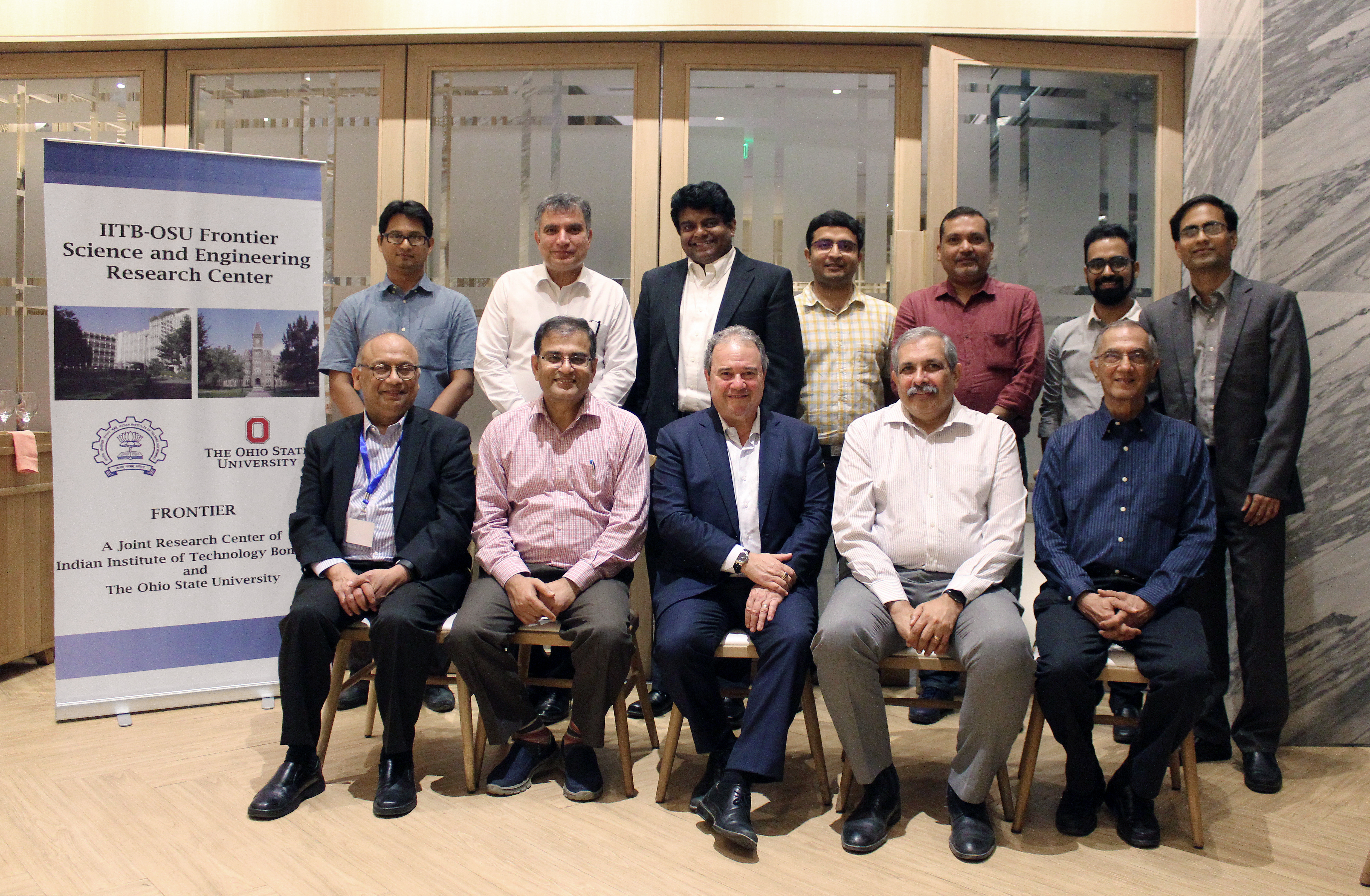 IIT Bombay and IMR representatives gather in Mumbai shortly after launching the Frontier initiative in April 2019.