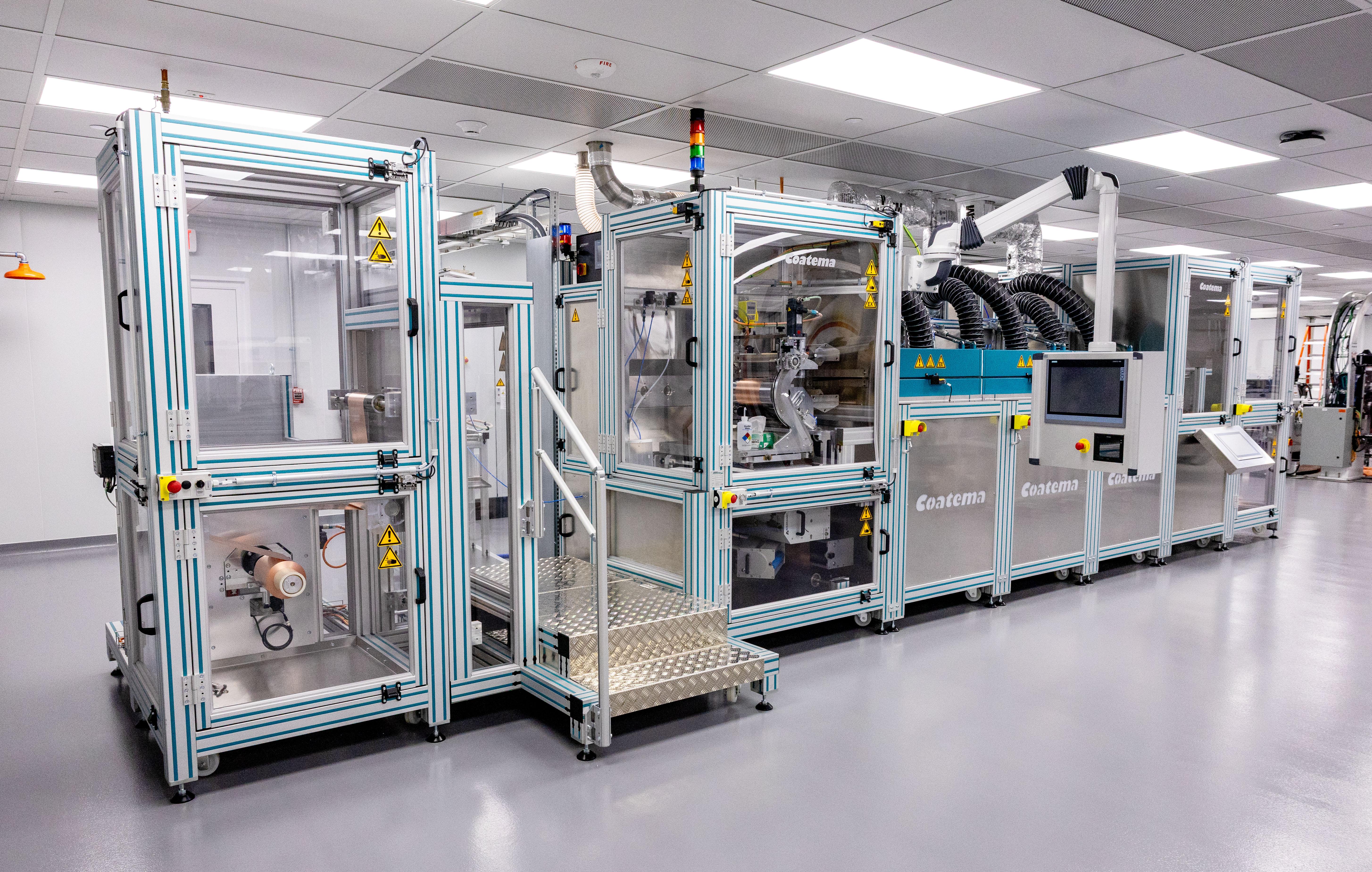 Large coating machine at Ohio State's Battery Center.