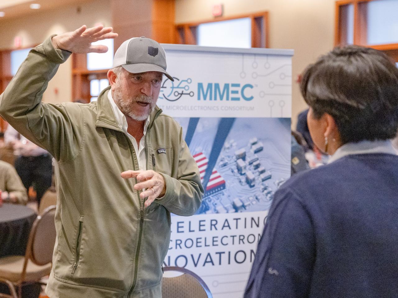 Networking at the MIST event.