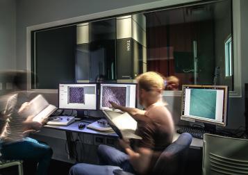 students sitting in the CEMAS facility