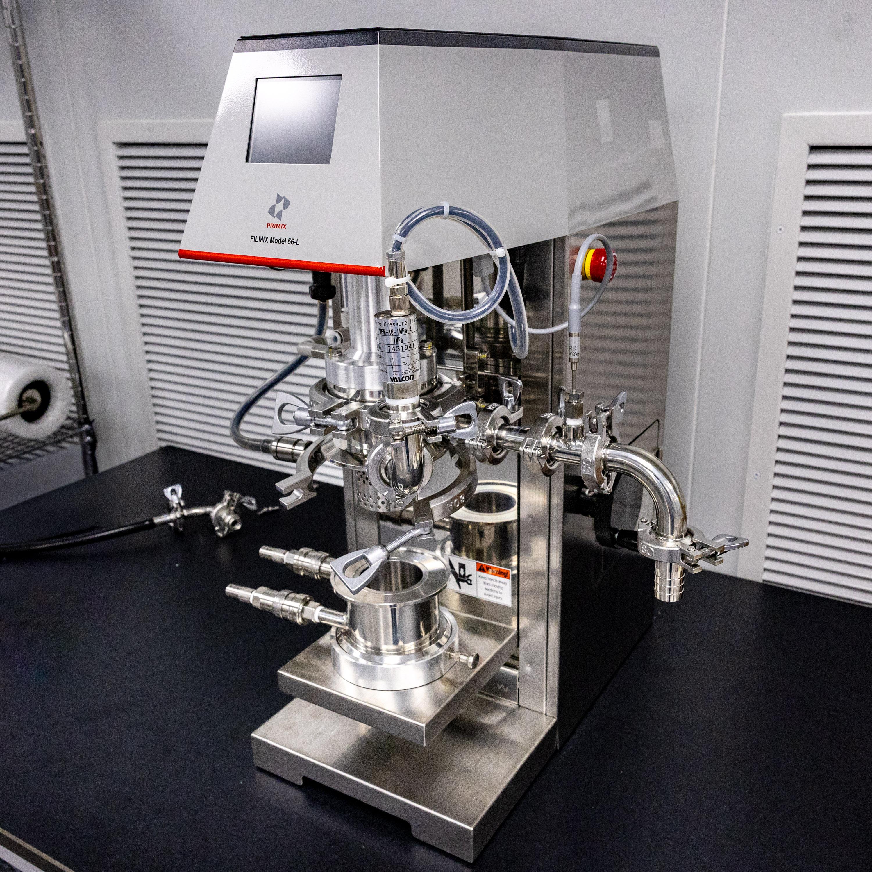 PRIMIX FILMIX 56-L Nano-ParticleMix Model 3D-2VAC slurry mixer.